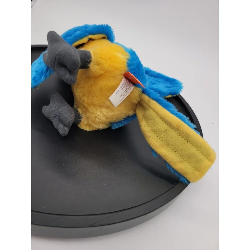 Wild Republic Parrot Macaw Plush Stuffed Animal Bird Blue Green Yellow 8